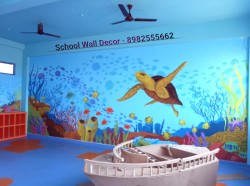 school cartoon wall painting Ahmadabad