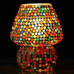 Multi-color Glass Mosaic Table Lamp