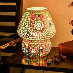Mosaic Glass Table Lamp Multi-colour