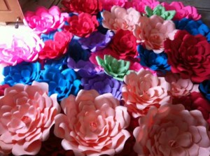 Giant Paper Flowers - Various Types