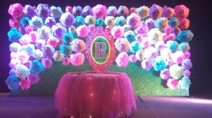 Stage Decoration With Large Paper Flowers