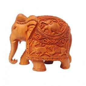 Wood Elephant Handcrafted