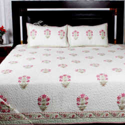 Muslin Cotton Quilted Bed Cover
