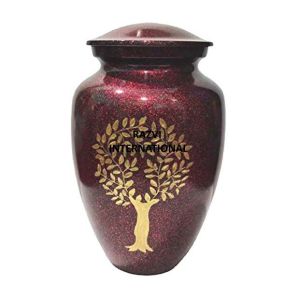 Brass Urn with Copper Antique Finish