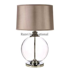 Aluminium & Glass Table Lamp with Nickel Finish