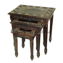 Wooden Moroccon Nesting Tables