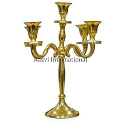 Gold Finish Candle Stand