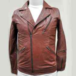 Dark Brown Stylish Leather Jacket for Men