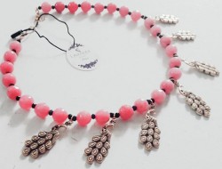 Bead Necklace ( Pink )