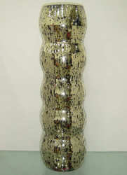 Mercury Glass Swirl Flower Vase