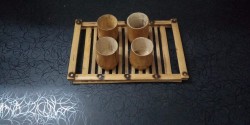 Serving Tray with cup set