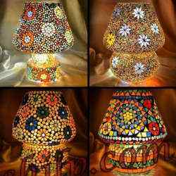 Turkish Multicolour Glass Mosaic Table Lamp